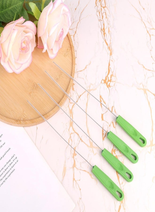 Penitue 4pcs Straw Cleaner Brushes, Ergonomic Handle Straw Cleaning Tool Set for Extra Long Reusable Straws Small Baby Bottles Tubes Water Bottle Pipe Traw Brush (Green) ﻿ - Image 3